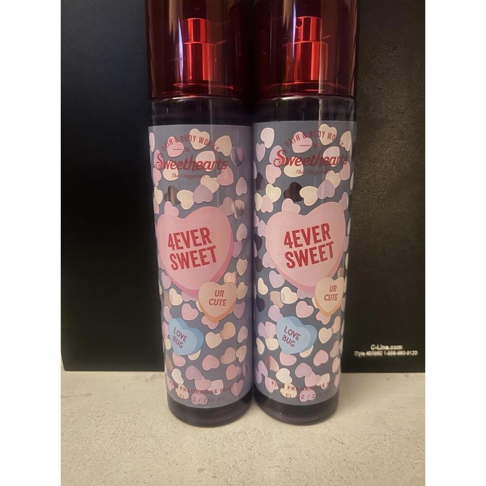 BATH & BODY WORKS 4EVER SWEET FRAGRANCE MIST 8 OZ LIMITED EDITION (LOT OF 2 PCS)